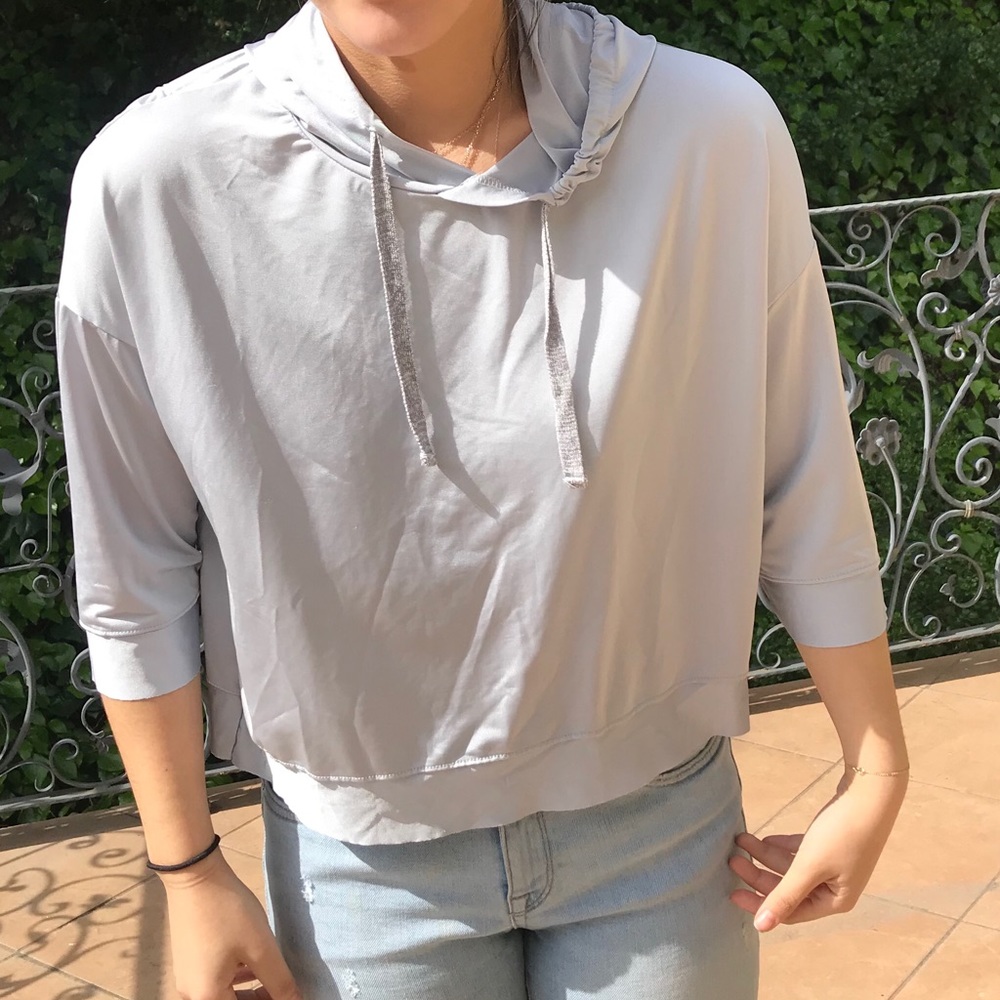 Silk blue sweater